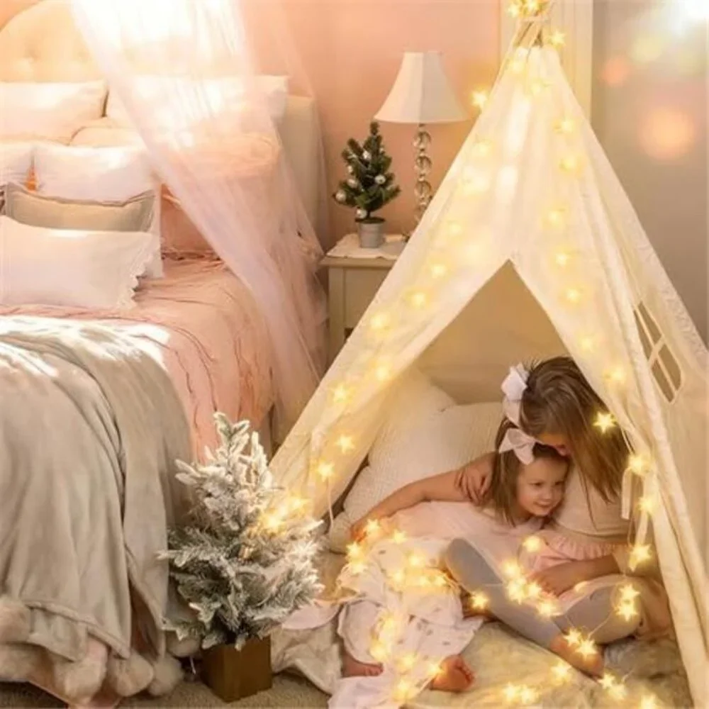 Star String Lights Battery Operated Fairy Lights LED 13ft Bedroom Party Decor